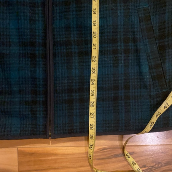 LL Bean Wool Vest Green Buffalo Plaid Hunting Mens Xl Tall Sherpa Lined. - Picture 7 of 13